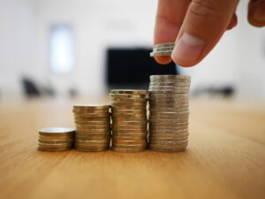 Erhöhung der Zinsen bei der Zinswende.